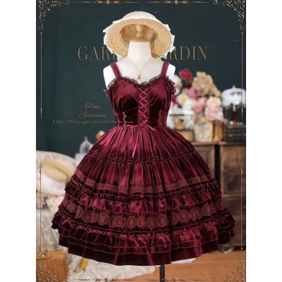 Tiny Garden Dream Bouquet Velvet Edition Short JSK(Reservation/3 Colours/Full Payment Without Shipping)